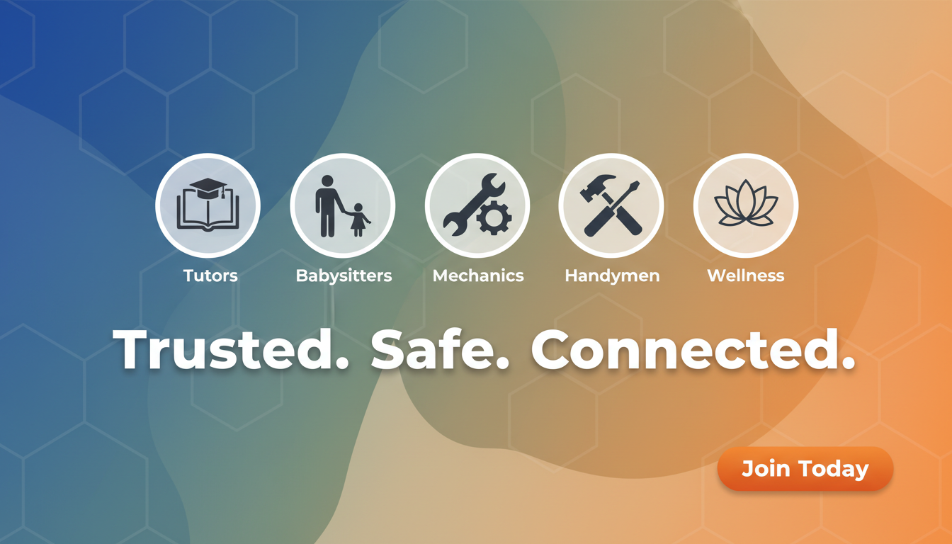 Trusted. Safe. Connected. Tutors, Babysitters, Mechanics, Handymen, Wellness. Join Today.